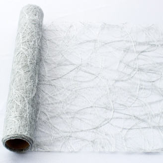 Sizoweb Tischband silber 30 cm x 5 m
