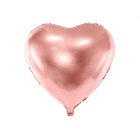 Folienballon "Herz" metallic roségold Ø 45 cm