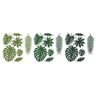 Tropische Deko Blätter, Mix 21-tlg