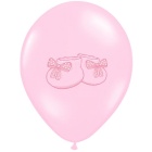 Luftballons Babyparty "Babyschuh rosa" 6 Stück