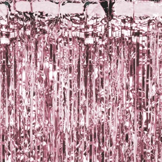 Lametta Vorhang roségold metallic