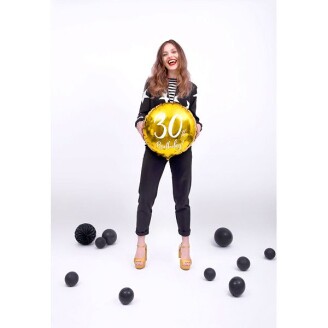 Folienballon 30th Birthday gold Ø 45 cm