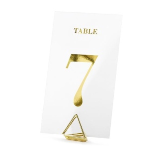 Tischnummern transparent-gold 1-20