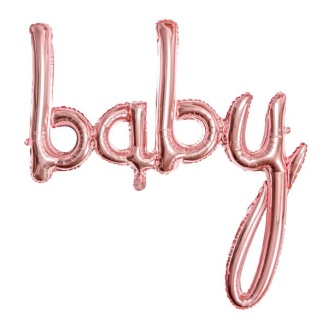 Folienballon "baby" roségold 73,5 x 75,5 cm