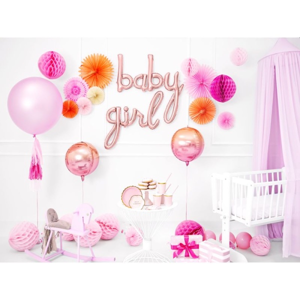Folienballon baby girl roségold