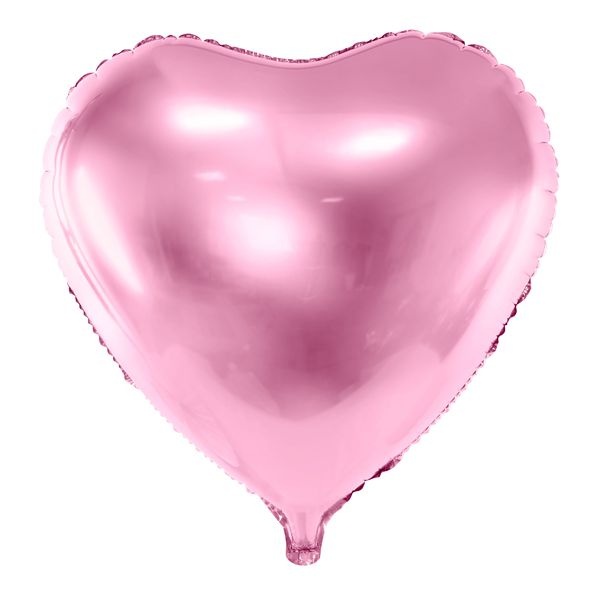 Folienballon Herz metallic rosa Ø 45 cm
