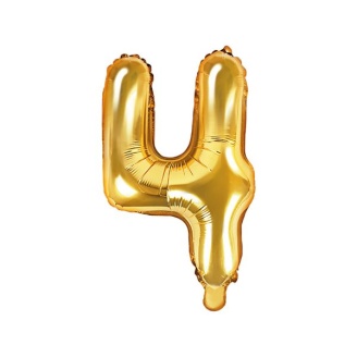 Folienballon 4 gold 35 cm