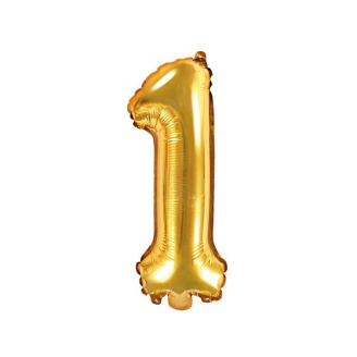 Folienballon "1" gold 35 cm