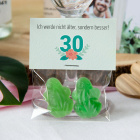 Gastgeschenk Geburtstag Tüte transparent + Etikett Geburtstag
