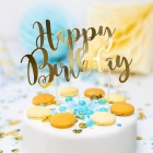Cake Topper "Happy Birthday" gold