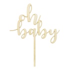 Cake Topper aus Holz "Oh baby"