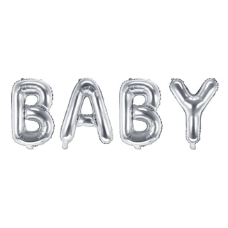 Folienballon "BABY" silber