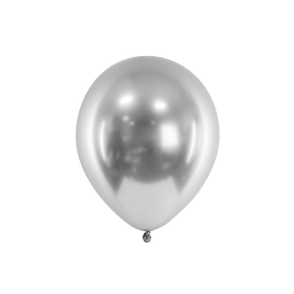 Luftballons Metallic Glossy silber 10 Stück