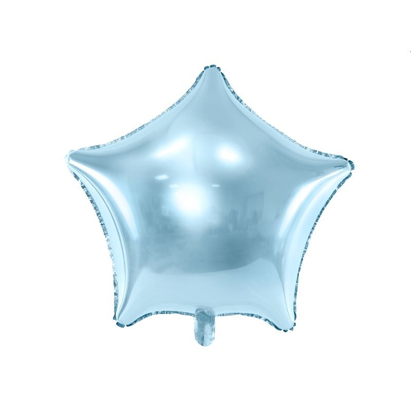 Folienballon Stern metallic hellblau 48 cm