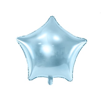 Folienballon "Stern" metallic hellblau 48 cm