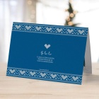 8 x Weihnachtskarte Skandinavisch blau