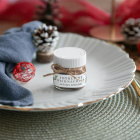 Gastgeschenk Mini Nutella Glas mit Aufkleber "Mistelzweig" Fröhliche Weihnachten