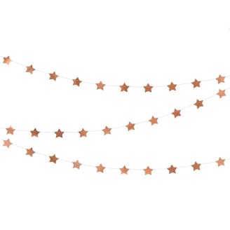 Girlande Sterne Roségold 360 cm