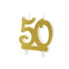 Tortenkerze "50" gold