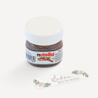 Gastgeschenk Mini Nutella Glas + Aufkleber "Boho Pampas"