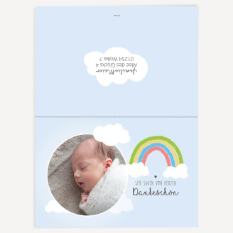 Dankeskarte Geburt Wolkentraum