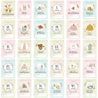 30 Meilensteinkarten Schwangerschaft Pastell inkl. Verpackung
