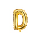 Folienballon Buchstabe "D" gold 35 cm