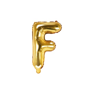 Folienballon Buchstabe "F" gold 35 cm