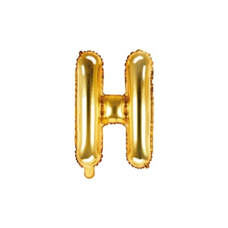 Folienballon Buchstabe "H" gold 35 cm