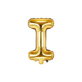 Folienballon Buchstabe "I" gold 35 cm