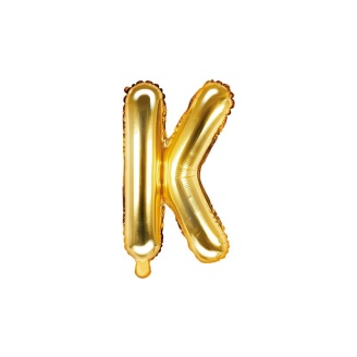 Folienballon Buchstabe "K" gold 35 cm