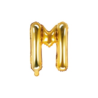 Folienballon Buchstabe "M" gold 35 cm