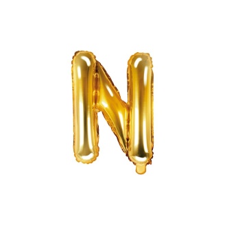 Folienballon Buchstabe "N" gold 35 cm