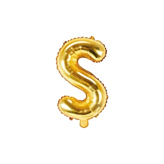 Folienballon Buchstabe "S" gold 35 cm
