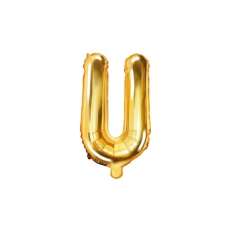 Folienballon Buchstabe "U" gold 35 cm