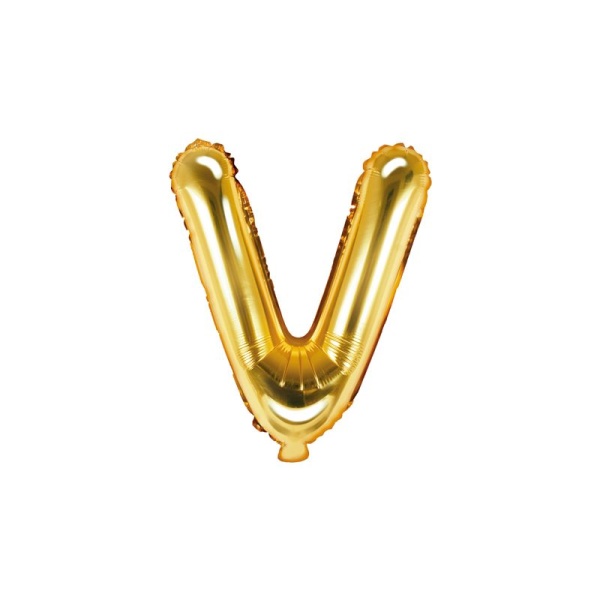 Folienballon Buchstabe V gold 35 cm