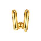 Folienballon Buchstabe "W" gold 35 cm