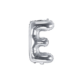 Folienballon Buchstabe "E" silber 35 cm