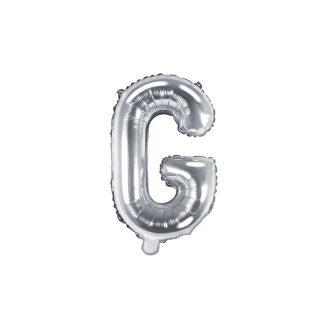 Folienballon Buchstabe "G" silber 35 cm