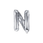 Folienballon Buchstabe "N" silber 35 cm