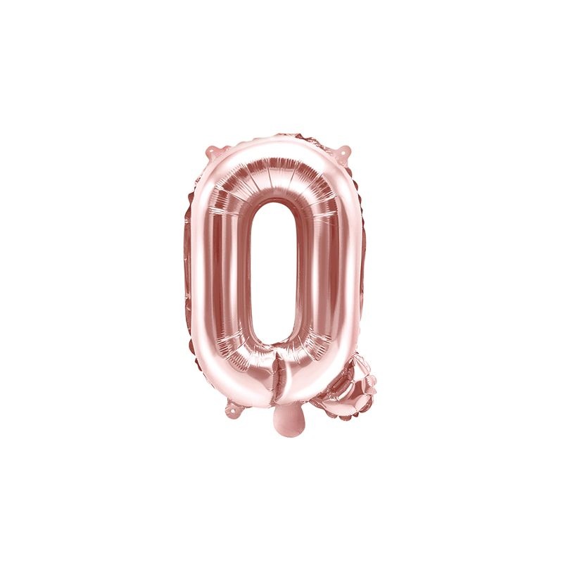 Folienballon Buchstabe Q roségold 35 cm