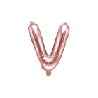 Folienballon Buchstabe "V" roségold 35 cm
