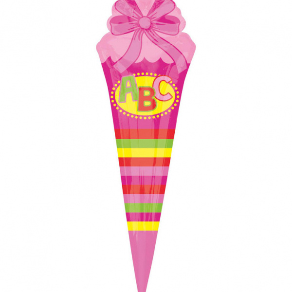 Folienballon Einschulung Zuckertüte pink