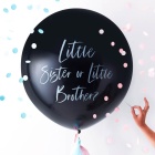 Gender Reveal Konfettiballon "Little Sister or Little Brother"