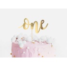 Cake Topper "one" gold