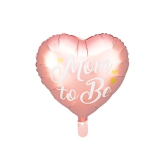 Folienballon Herz Mom to be rosa 35cm