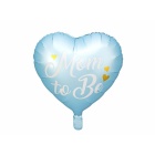 Folienballon Herz "Mom to be" hellblau 35cm