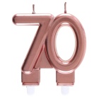 Zahlenkerze "70" roségold