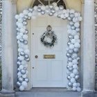 Ballongirlande Weihnachten silber-weiß "Schneeflocken" 240 tlg.