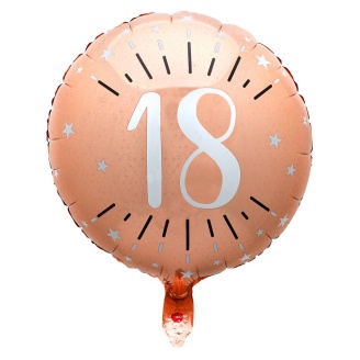 Folienballon 18. Geburtstag roségold Ø 45 cm